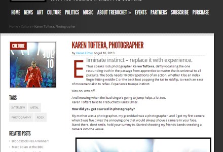 Trebuchet Magazine - Karen Toftera